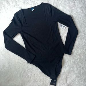 NWT Black Old Navy Bodysuit with Square Neckline